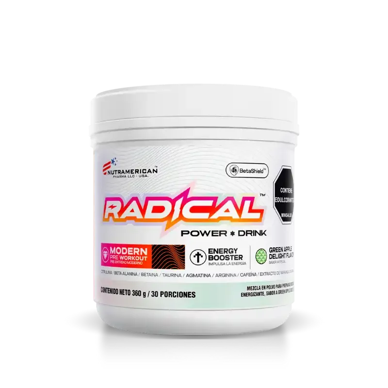 Radical Power Drink Manzana Verde 360g - Nutramerican Pharma