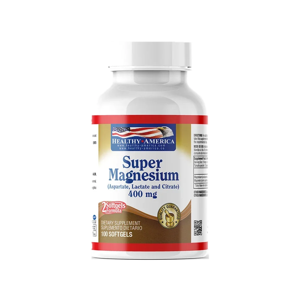 Super Magnesium Formula 400 mg - 100 Cápsulas (50 Servicios)