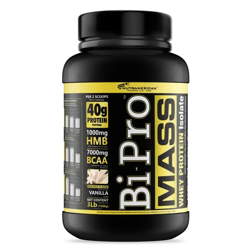 Bi Pro Mass Vainilla 3 Lb (19 Servicios) - Nutramerican Pharma
