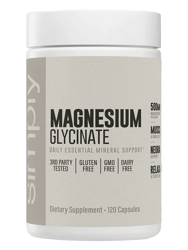 Simply Magnesium Glycinate 120 Cápsulas 500mg